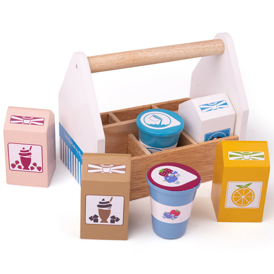 Bigjigs Wooden Dairy Delivery Set