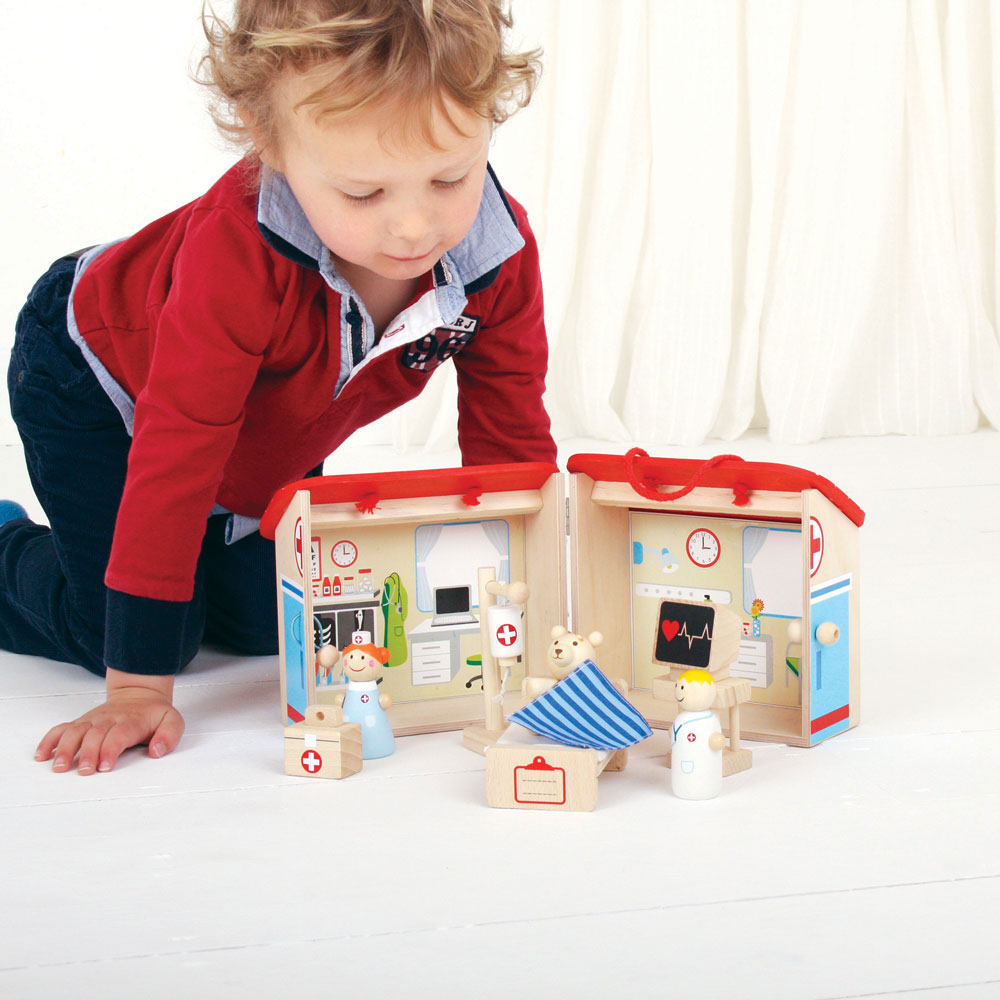 Bigjigs Mini Wooden Hospital Playset