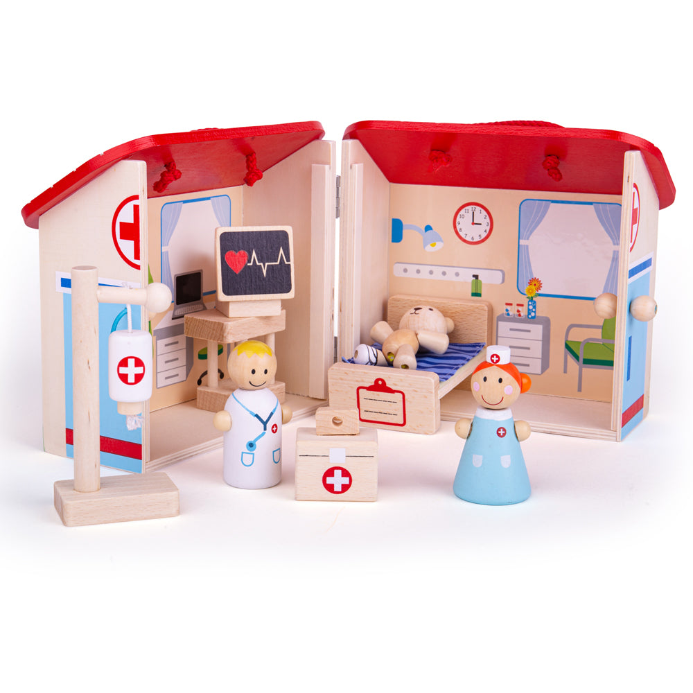 Bigjigs Mini Wooden Hospital Playset