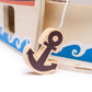 Bigjigs Mini Wooden Pirate Ship Playset