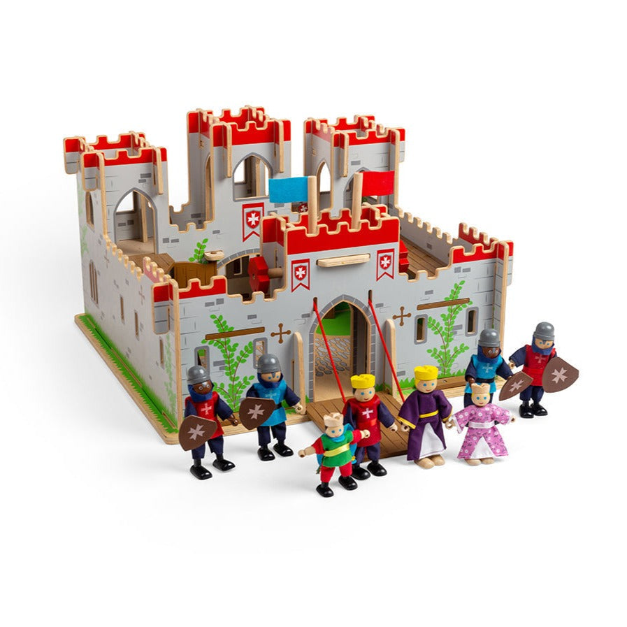 Bigjigs Wooden King George's Castle Toy Bundle