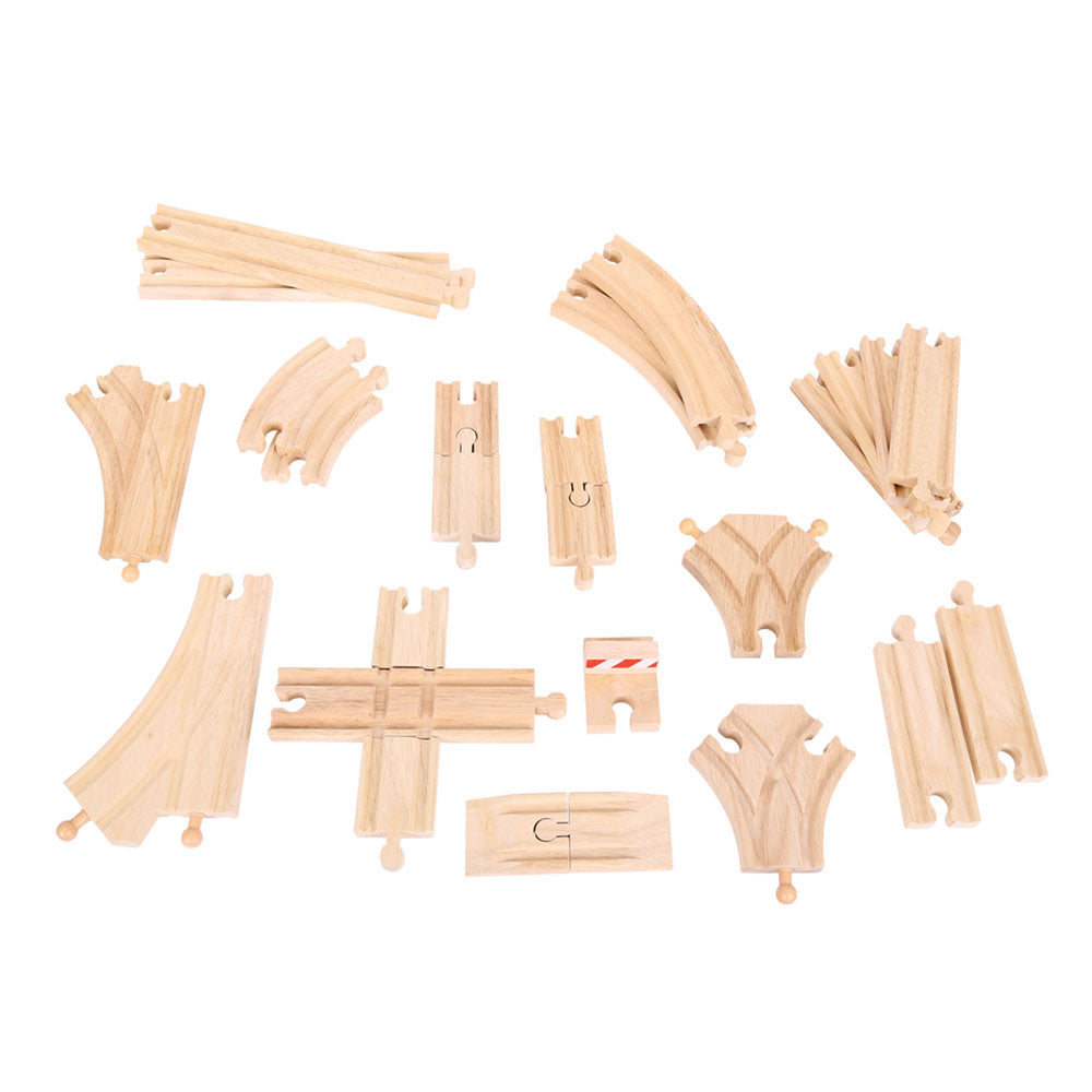 Bigjigs Rail Wooden Low Level Track Expansion Pack