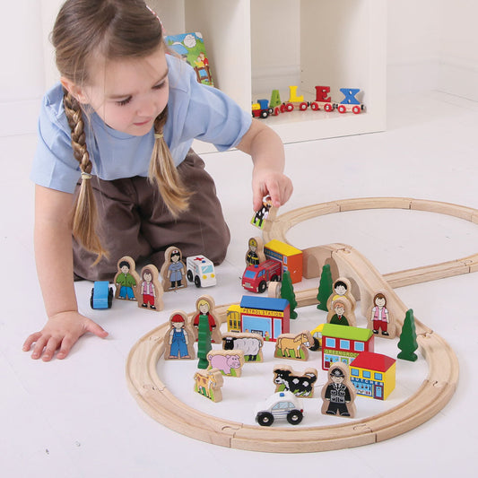 Bigjigs Rail Wooden Trackside Accessory Set