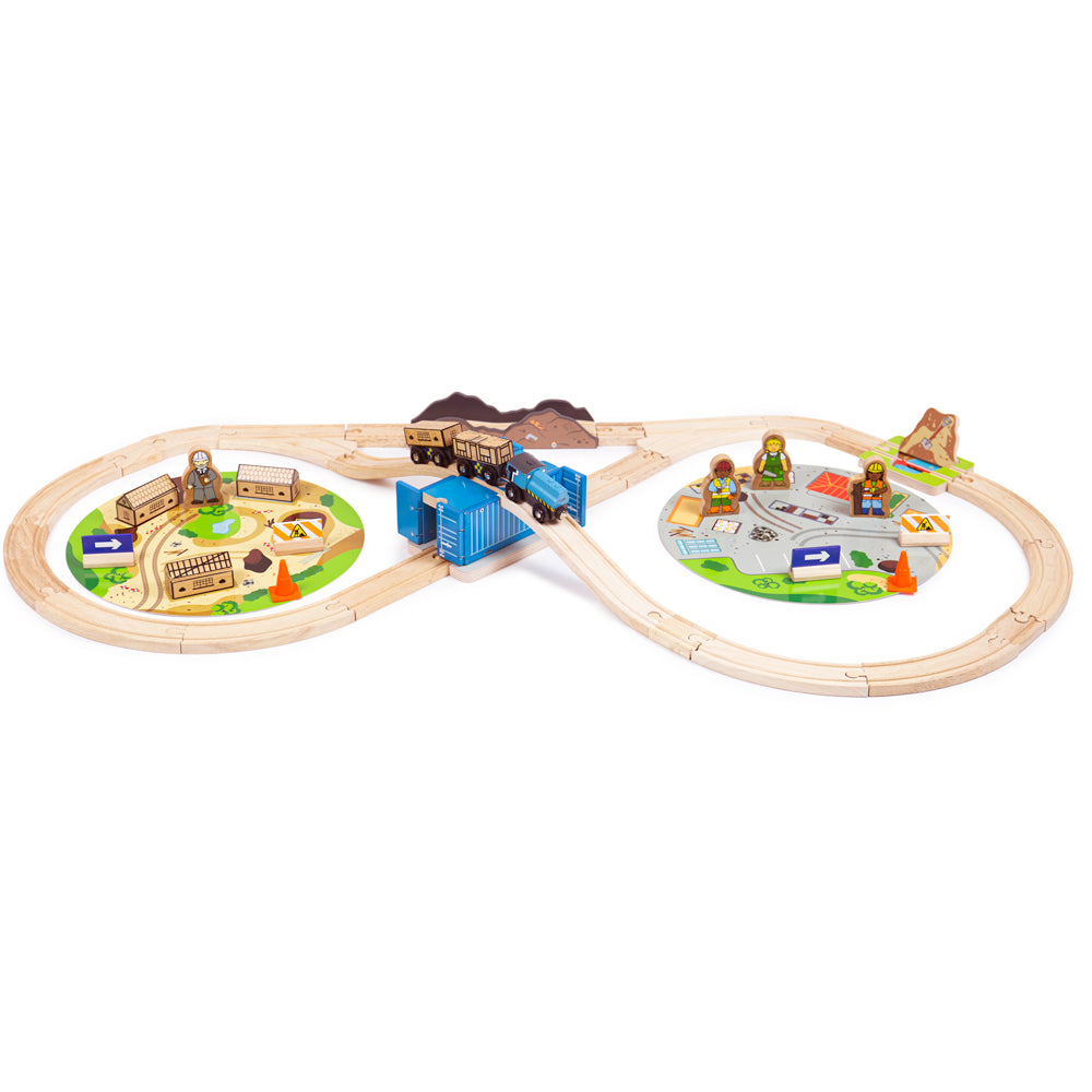 Bigjigs Rail Wooden Construction Train Set