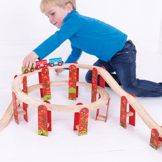 Bigjigs Rail Wooden High Level Expansion Set