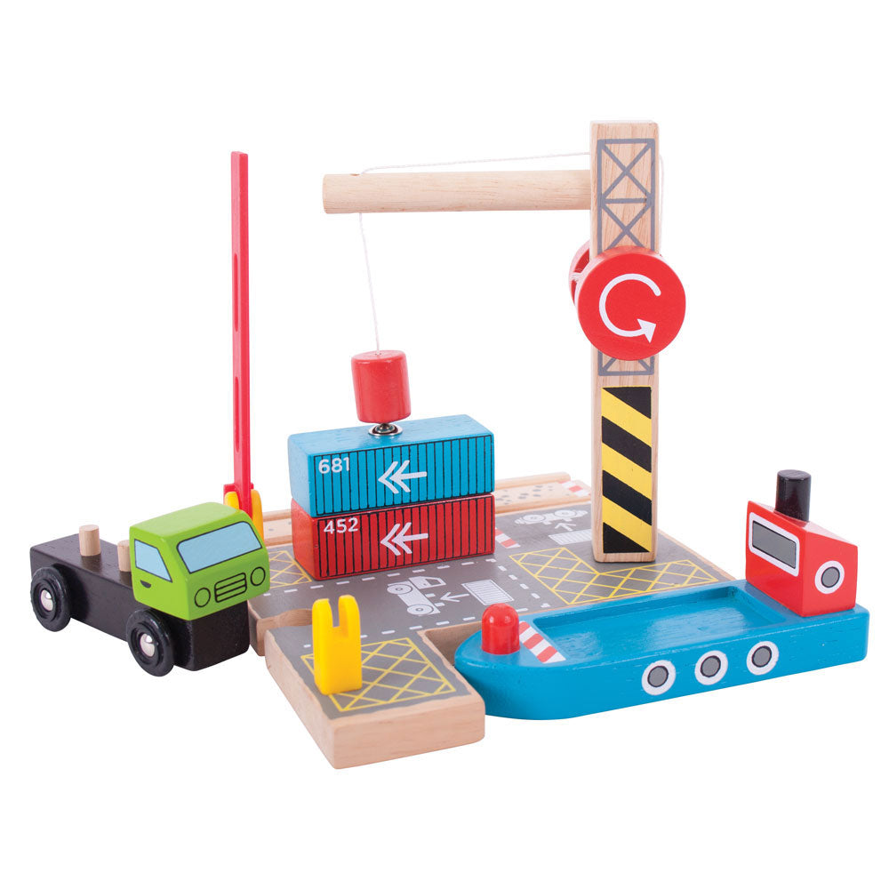 Bigjigs Rail Wooden Container Shipping Yard