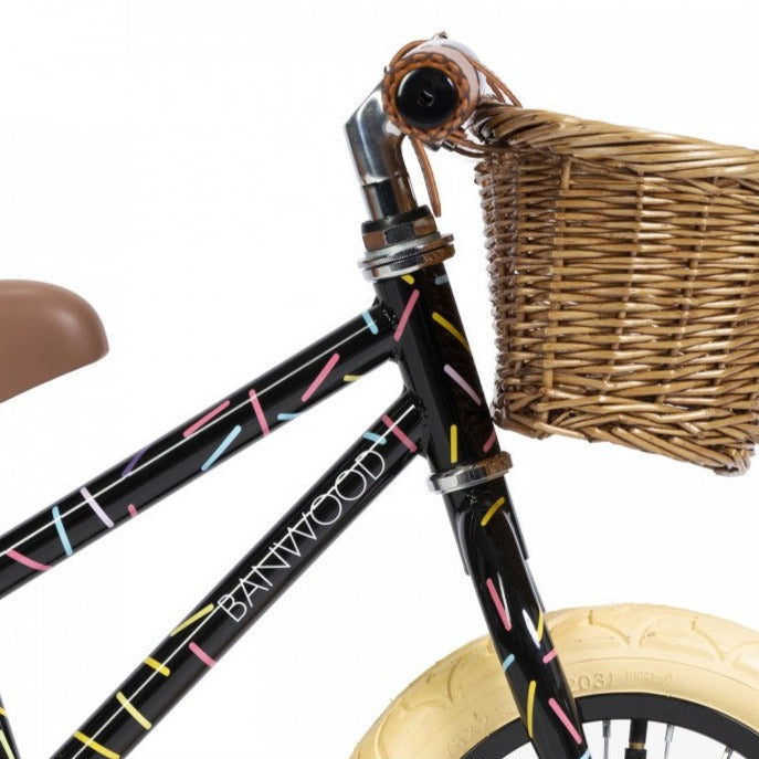 Banwood x Marest 'First Go!' Balance Bike & Basket - Allegra Black