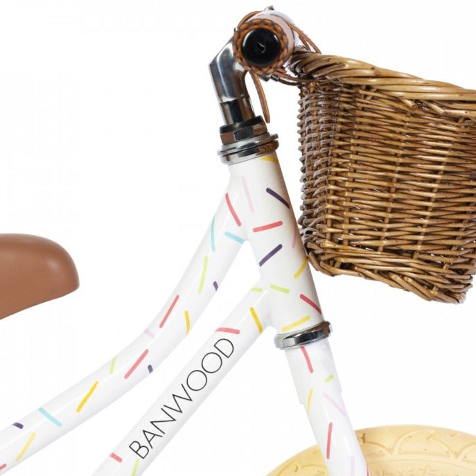 Banwood x Marest 'First Go!' Balance Bike & Basket - Allegra White