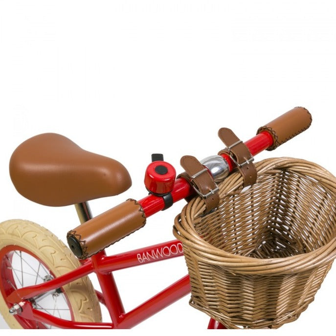 Banwood 'First Go!' Balance Bike & Basket - Red