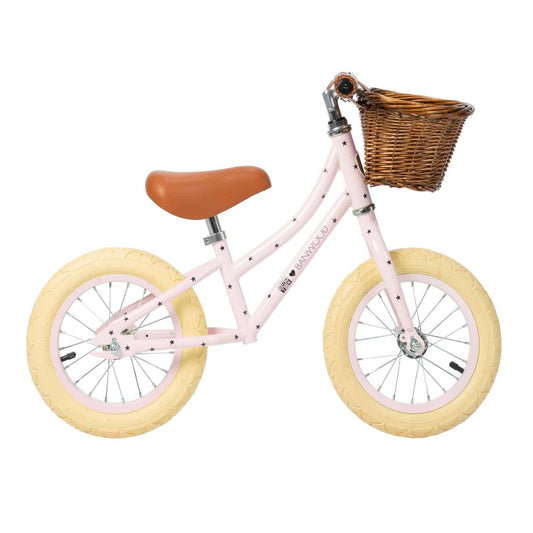 Banwood 'First Go!' Balance Bike & Basket - Bonton Pink