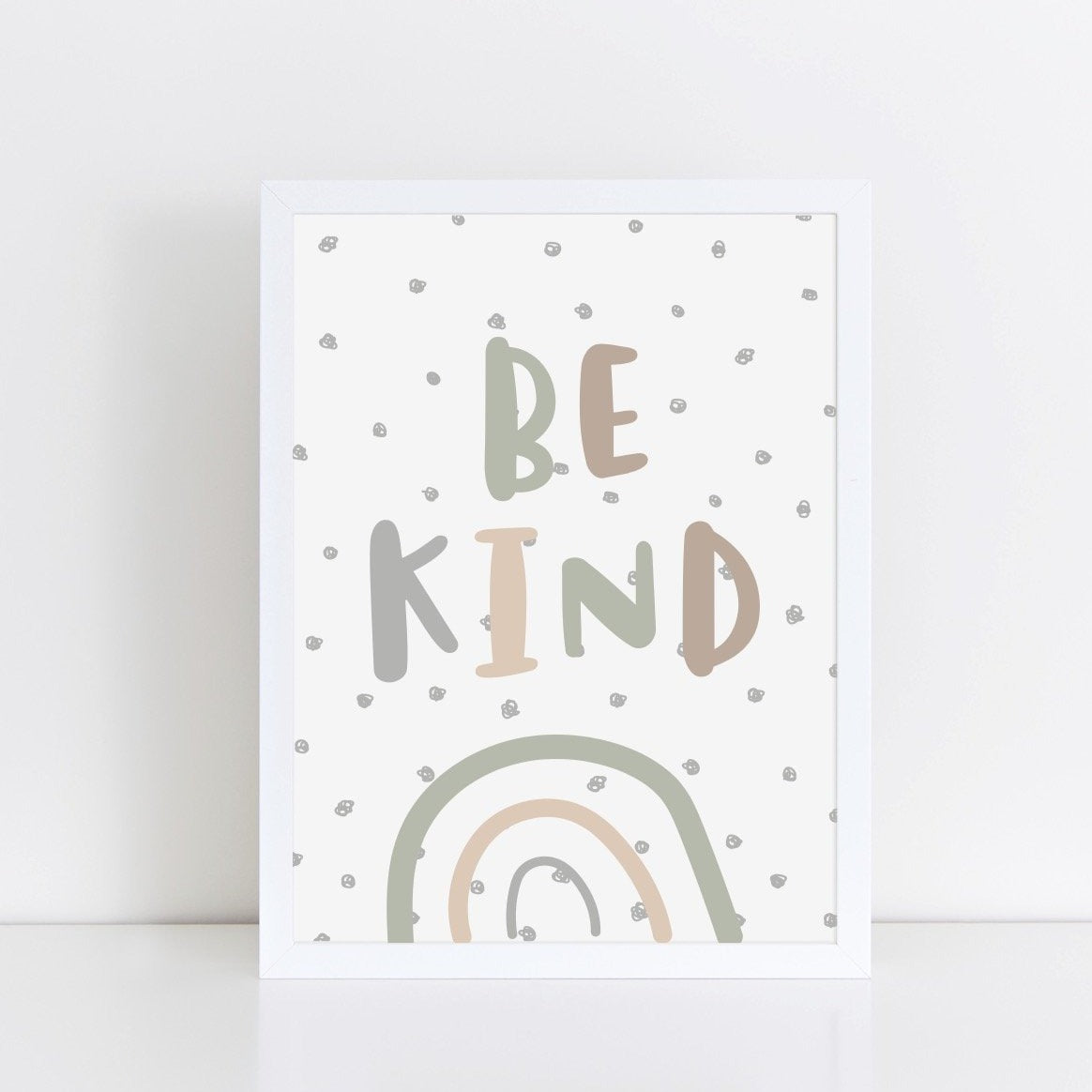 Be Kind (Muted Camo) Art Print by The Little Jones (3 Sizes Available)