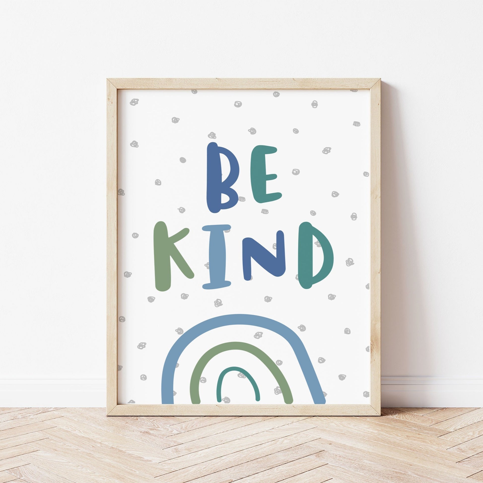 Be Kind (Blues) Art Print by The Little Jones (3 Sizes Available)