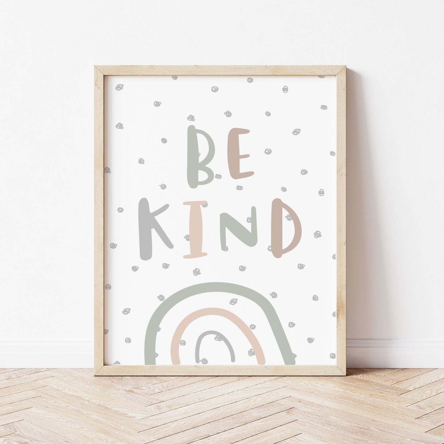 Be Kind (Muted Camo) Art Print by The Little Jones (3 Sizes Available)
