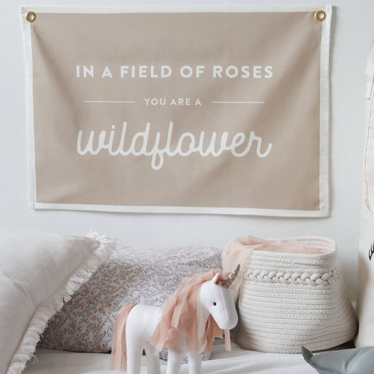 In a Field of Roses Wall Banner by Leonie & The Leopard
