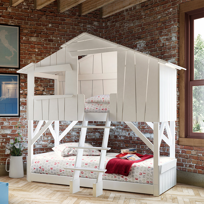Mathy by Bols Treehouse Cabin Bunk Bed (26 Colours Available)