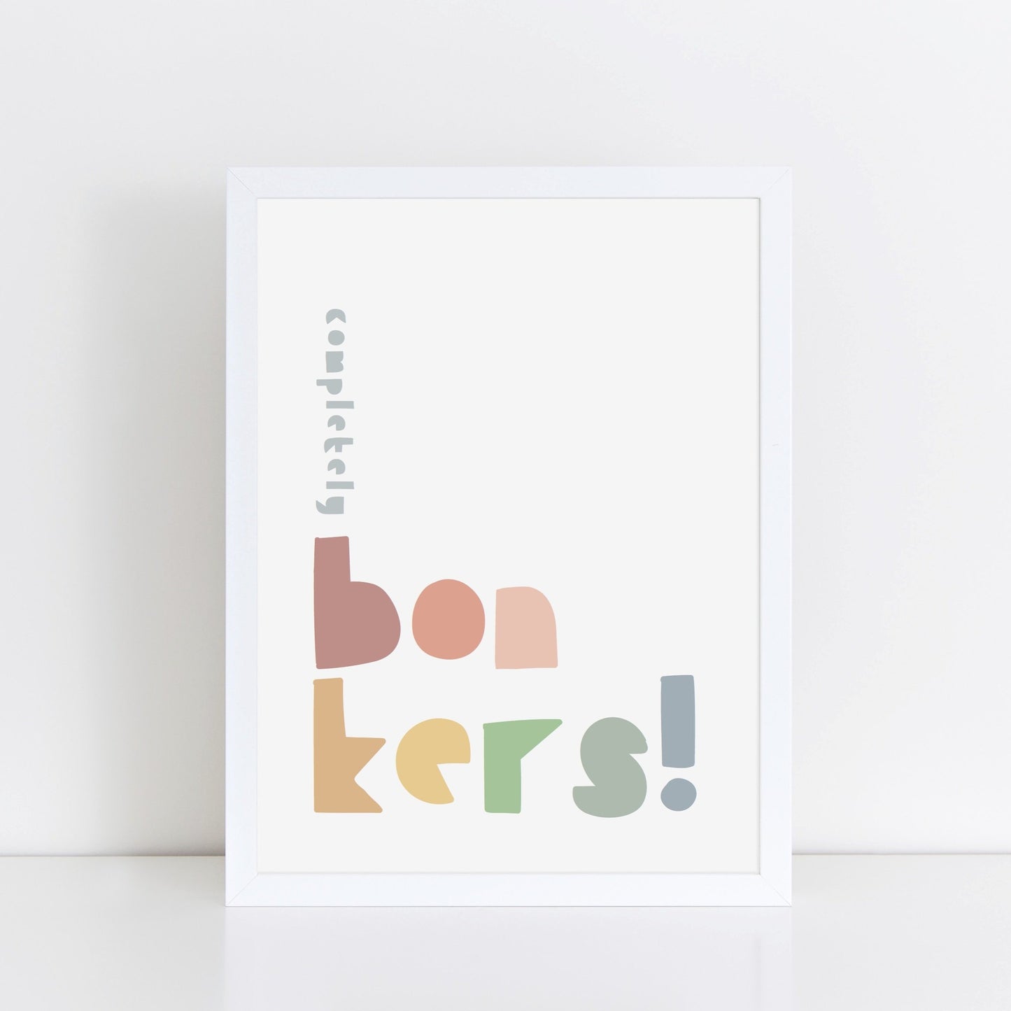 Completely Bonkers (Muted Tones) Art Print by The Little Jones (3 Sizes Available)