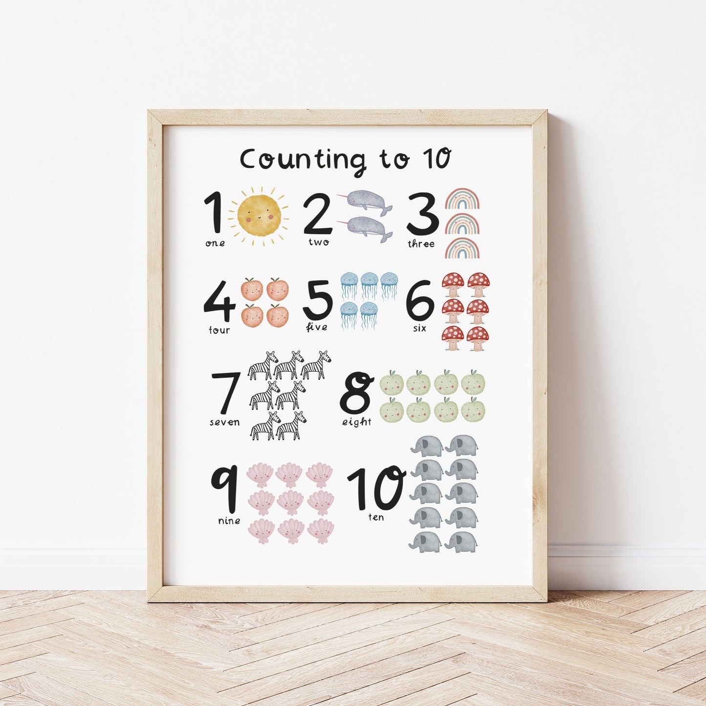 Counting to 10 Art Print by The Little Jones (15 Sizes Available)