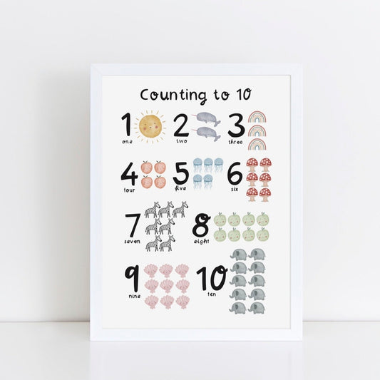 Counting to 10 Art Print by The Little Jones (15 Sizes Available)