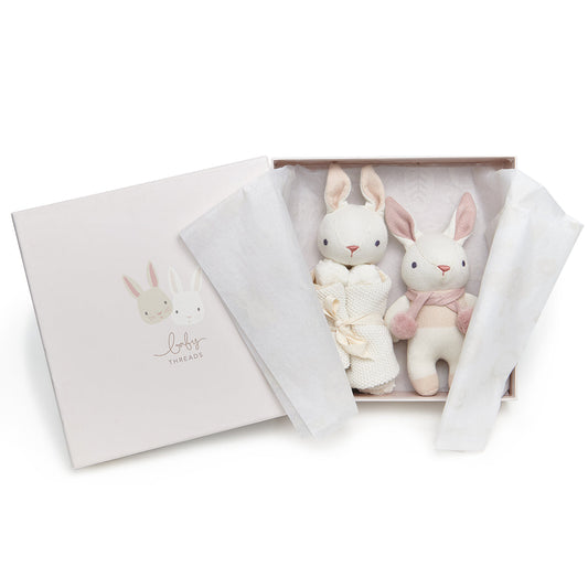 ThreadBear Design Baby Threads Cream Bunny Gift Set