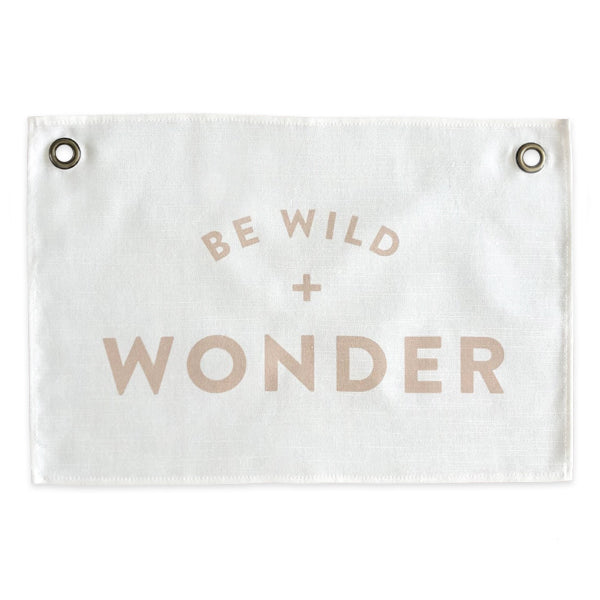 'Be Wild + Wonder' Wall Banner by Leonie & The Leopard