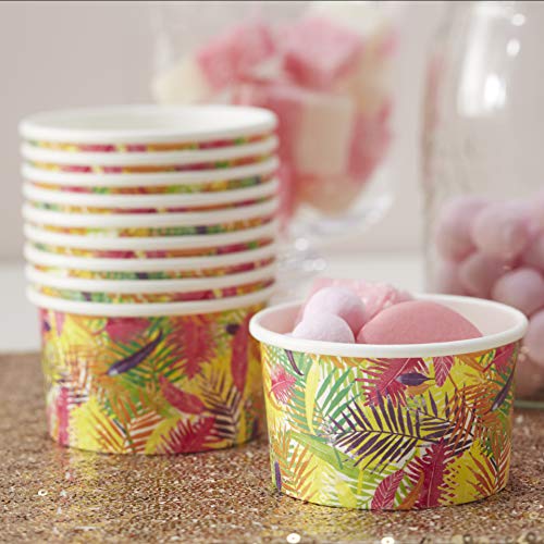 Paper Ice Cream Tubs 8 Pack - Tropical By Ginger Ray