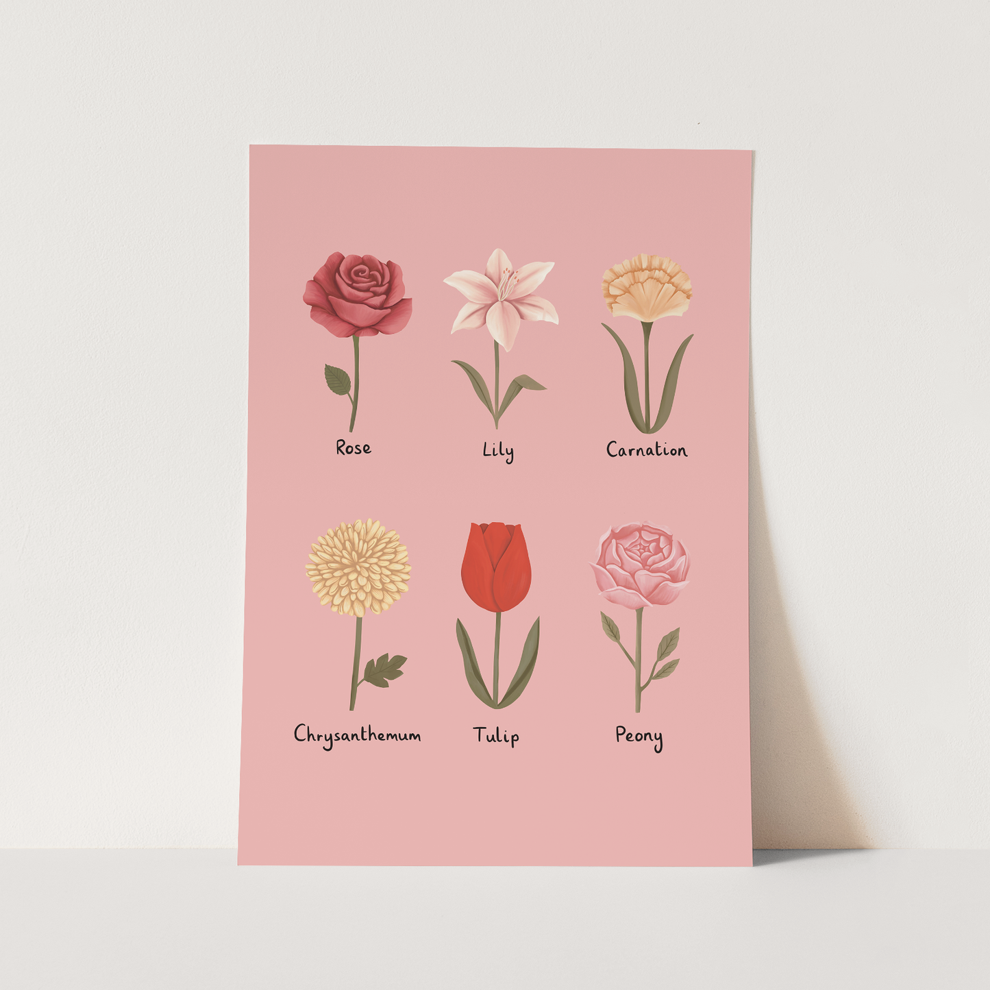 Flowers Art Print In Pink by Kid of the Village (6 Sizes Available)