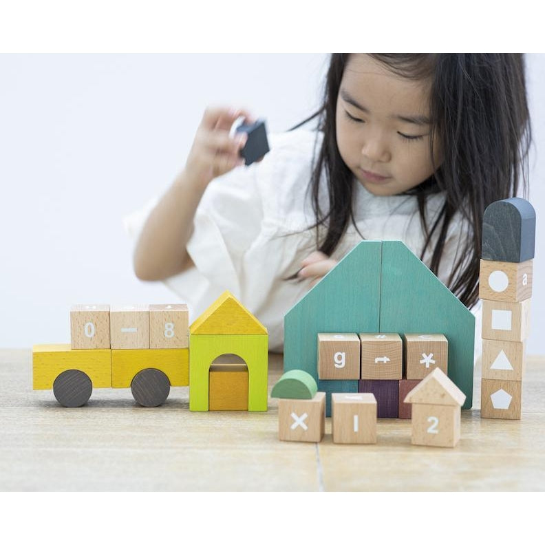 Kiko & GG Tsumiki School Learning Wooden Block Set