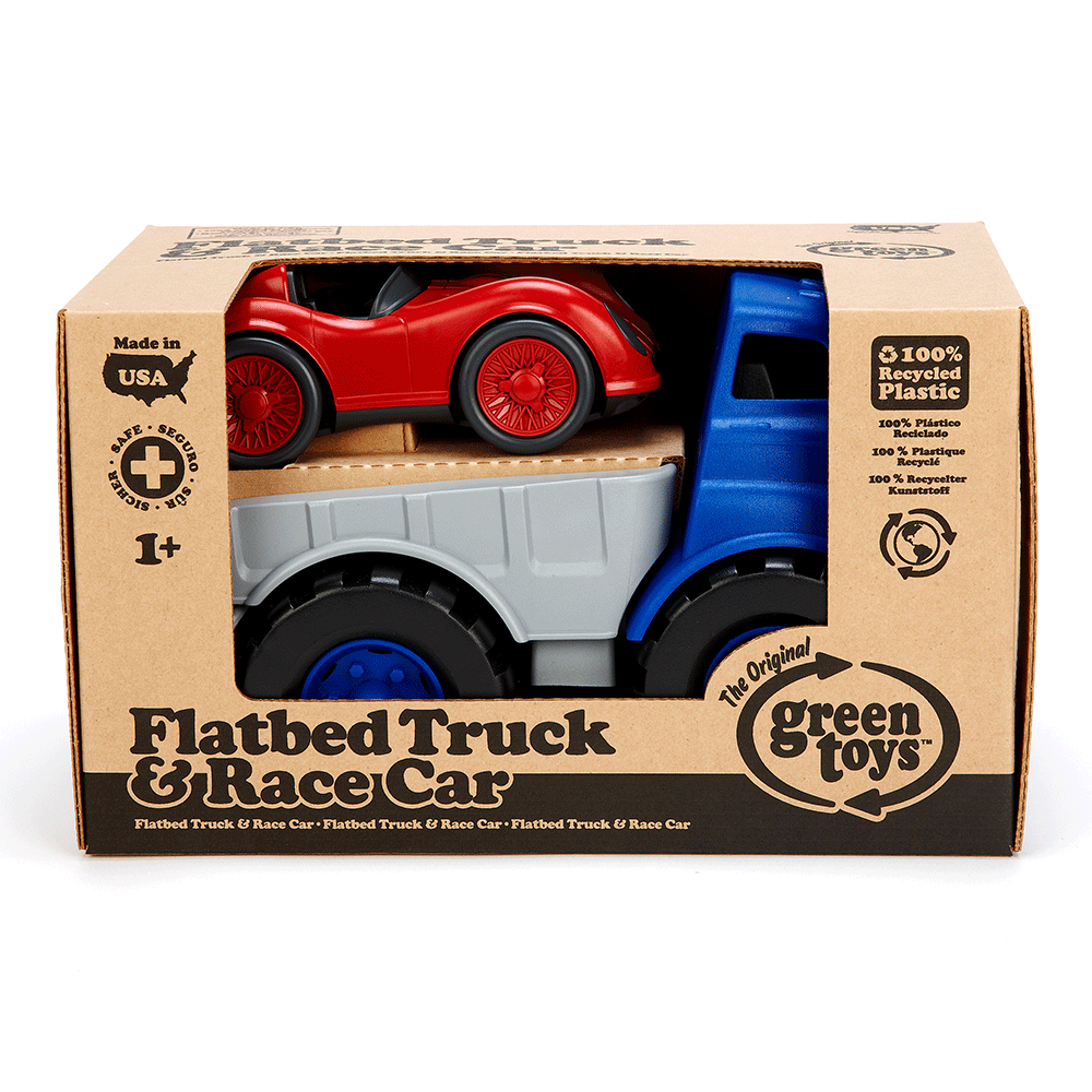 Green Toys Flatbed Truck & Race Car