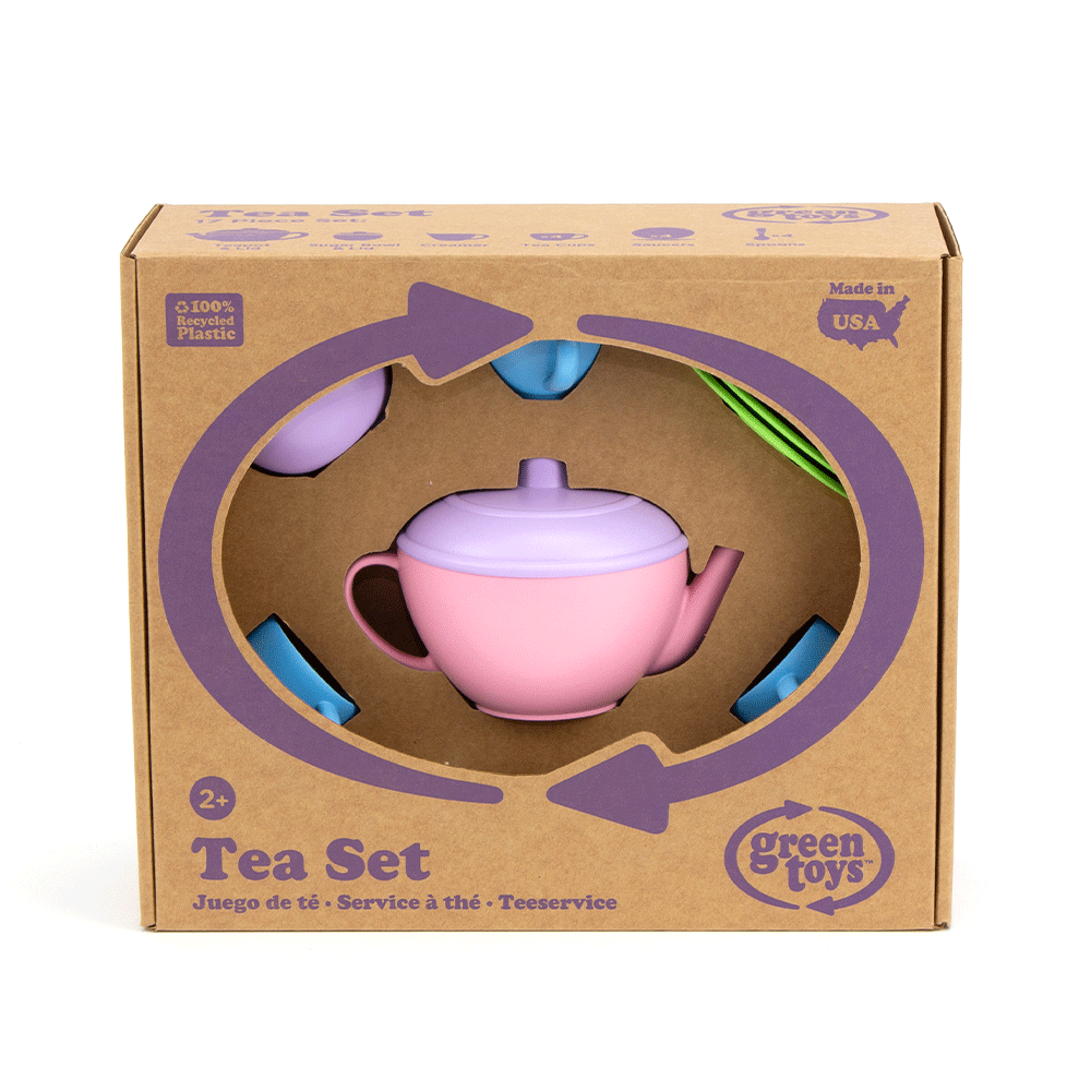 Green Toys Tea Set With Pink Teapot