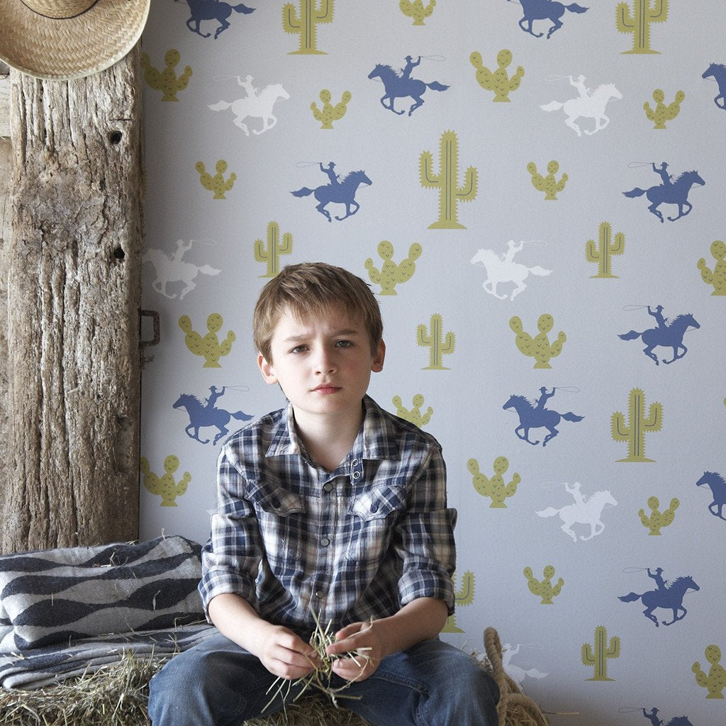 Hibou Home Wallpaper Roll - Cactus Cowboy