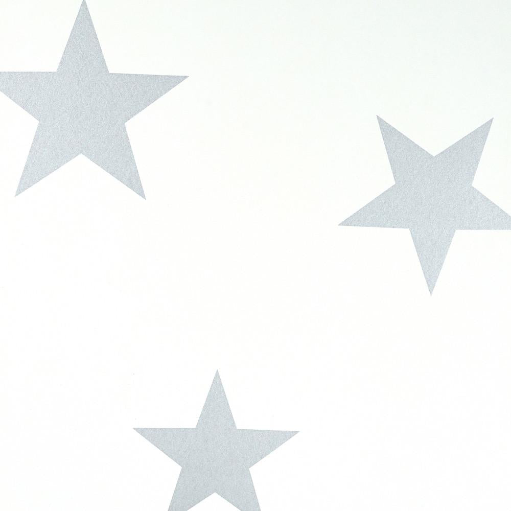 Hibou Home Wallpaper - Silver/White Stars