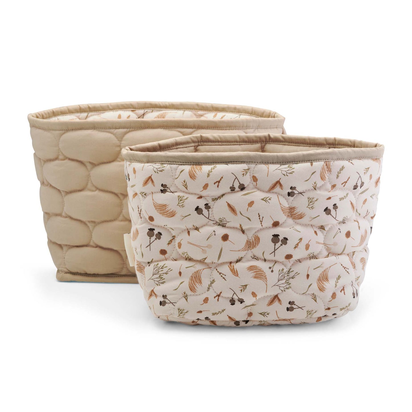 Avery Row Small Quilted Storage Baskets Set of 2 - Grasslands