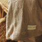 Avery Row Embroidered Muslin Blanket - Mushroom