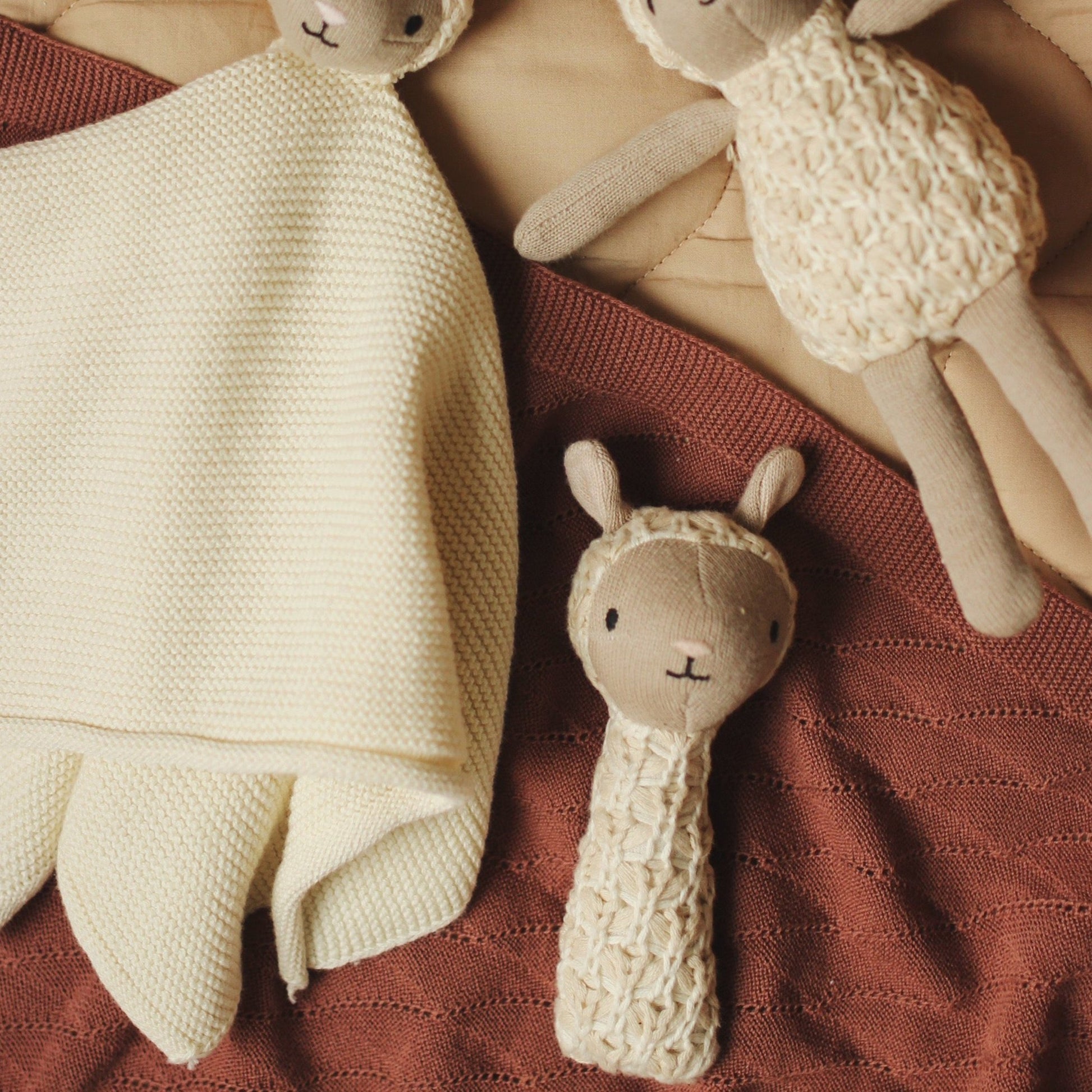 Avery Row Baby Rattle - Farm Friends, Sheep