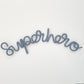 heykiddostudio 'Superhero' Word Wall Sign