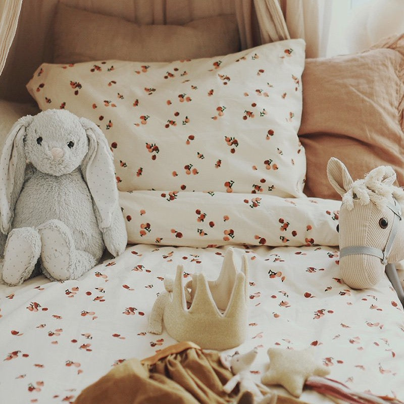 Avery Row Cotbed Organic Cotton Bedding Set - Peaches