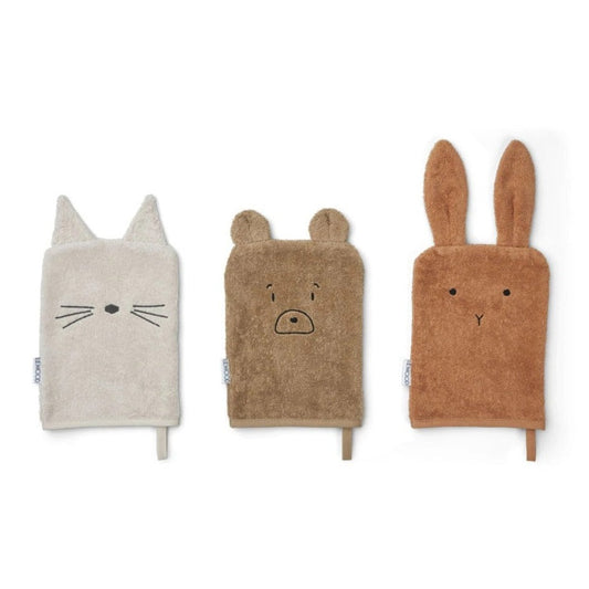 Liewood Sylvester Washcloths - 3 Pack - Oat Multi Mix