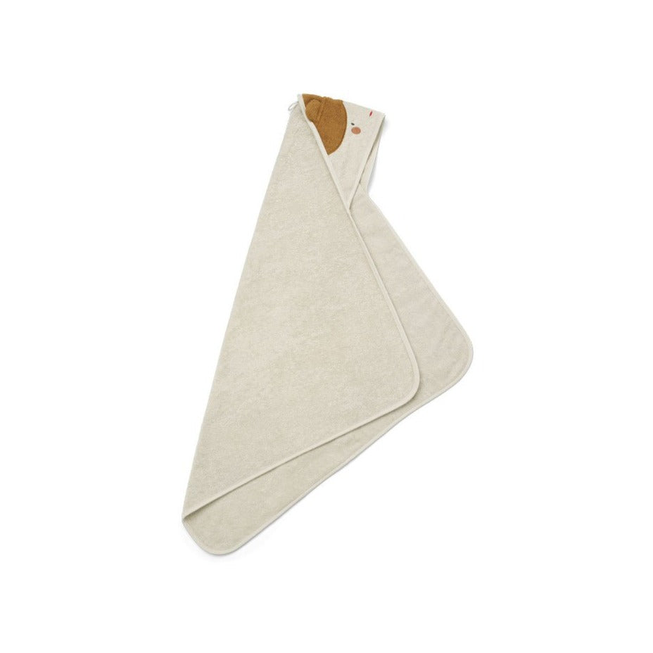 Liewood Organic Albert Hooded Baby Towel - Doll/Sandy