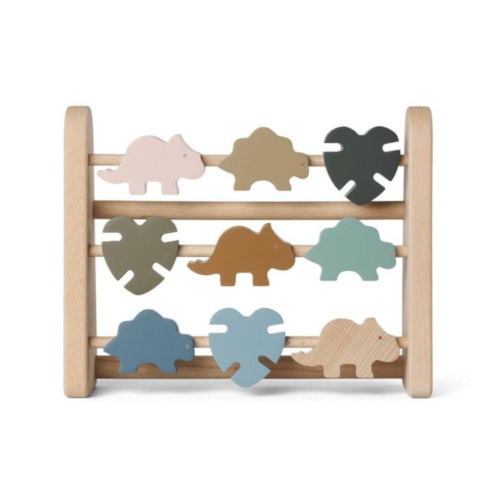 Liewood Astrid Wooden Abacus - Dino Multi Mix