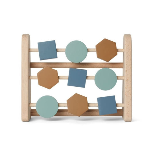 Liewood Astrid Wooden Abacus - Geometric Blue Multi Mix