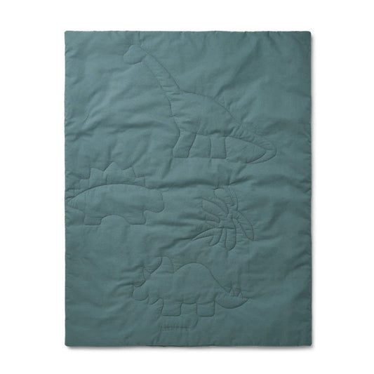 Liewood Quilted Lyla Blanket - Dino Whale Blue