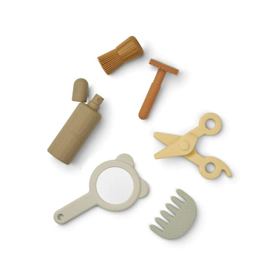 Liewood Freddie Silicone Barber Play Set - Almond Multi Mix