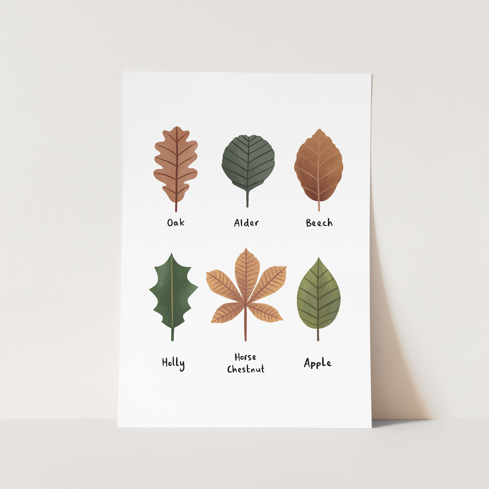 Leaves Art Print In White by Kid of the Village (6 Sizes Available)