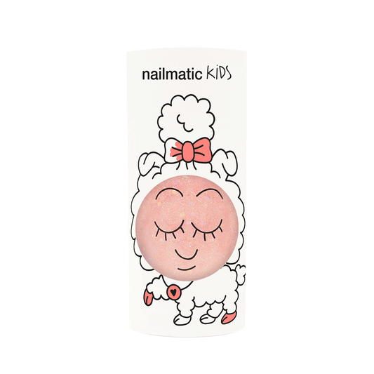Nailmatic Wash Off Kid's  Nail Varnish - Glitter Peach