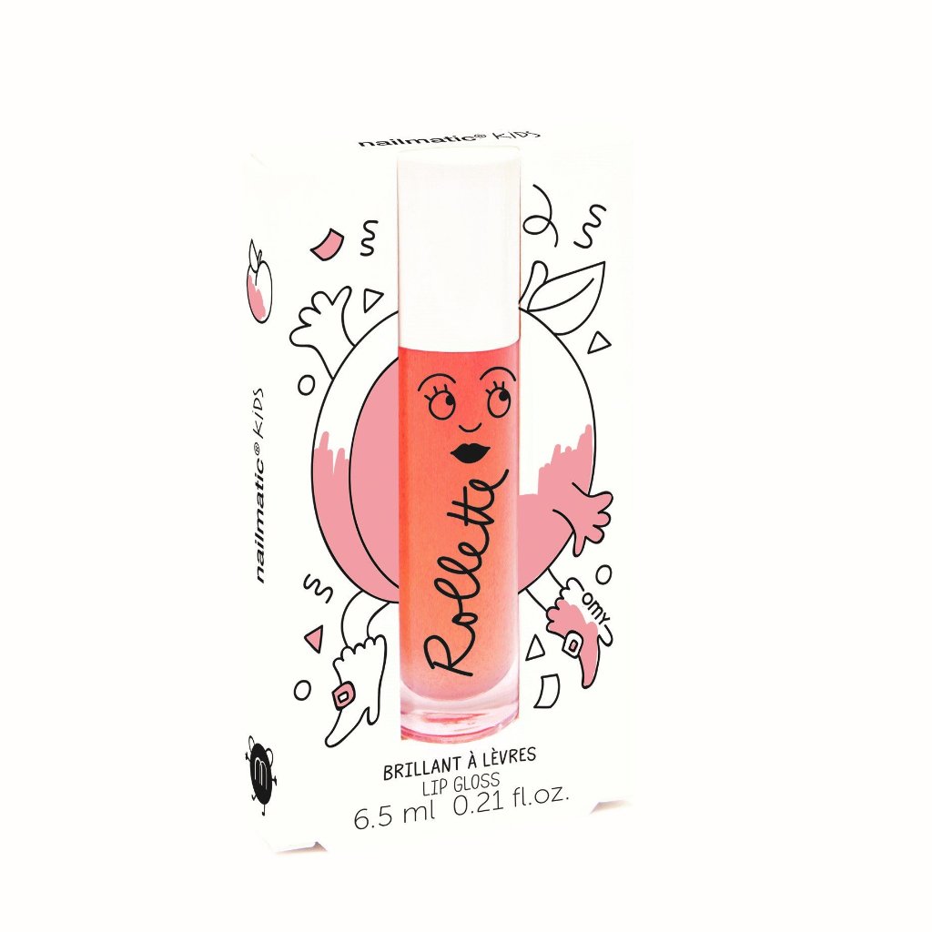 Nailmatic Children's Natural Rollette Lip Gloss, peach