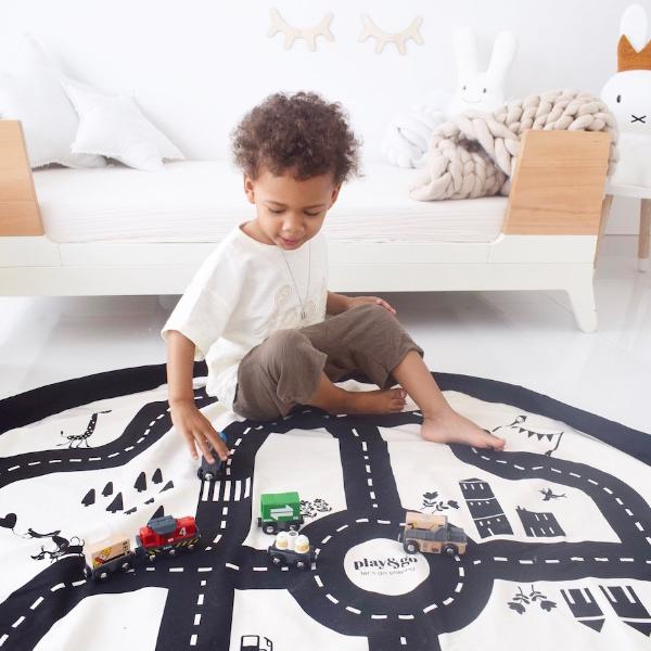 Roadmap Play & Go Reversible Toy Storage Bag & Playmat | Soren's House
