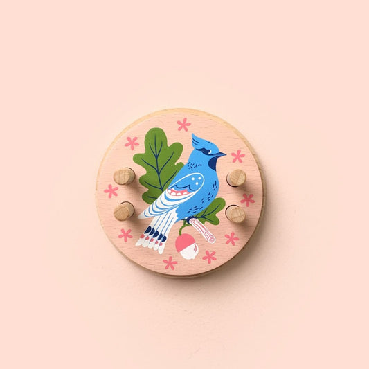 Wooden Small Bird Pom Pom Maker by Pom Maker x Oana Befort - Pink