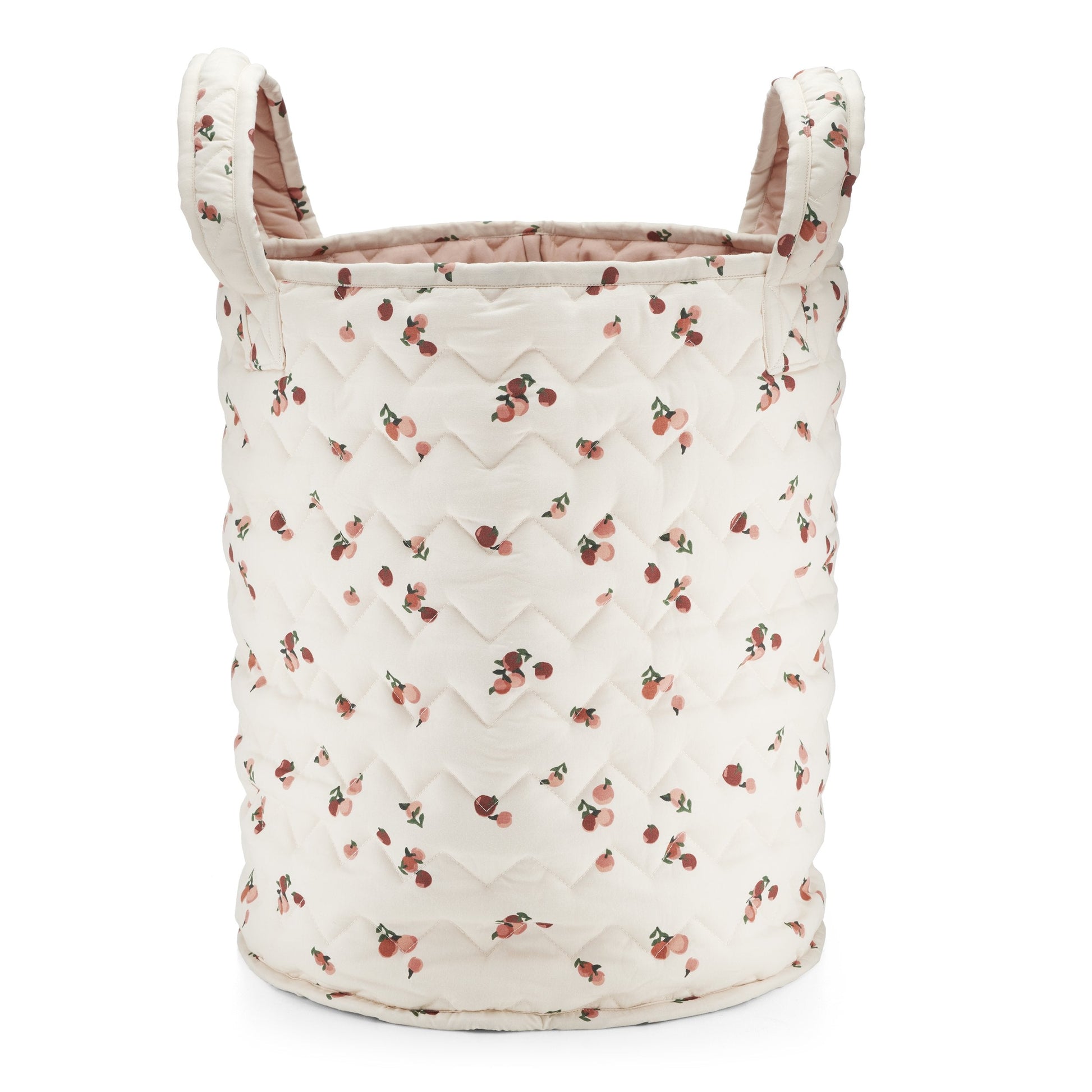 Avery Row Large Quilted Storage Basket - Peaches