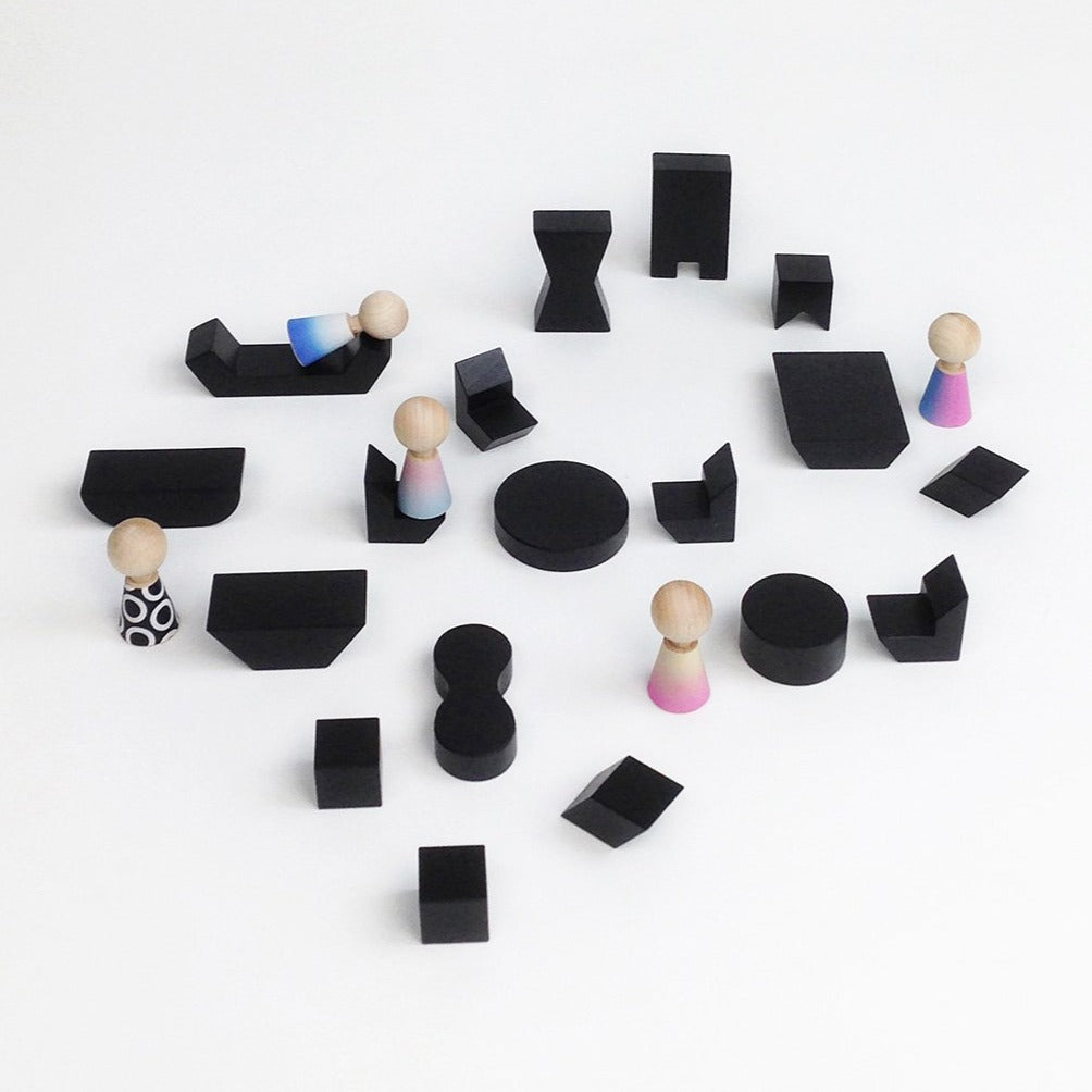 Mini Doll Furniture - Black - By Rock & Pebble