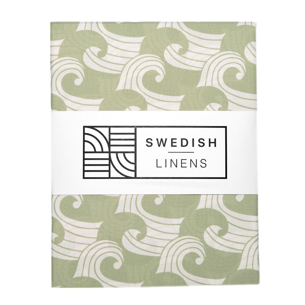 Fitted Sheets Waves Sage